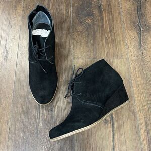 Franco Sarto Albi Womens Wedge Heel Bootie Black US Size 9.5